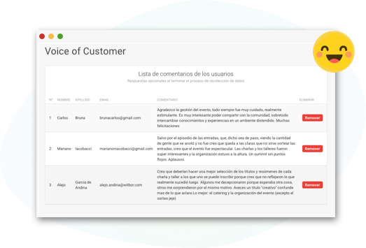 EmotioCX - Voice of Customer (VoC) simplificada